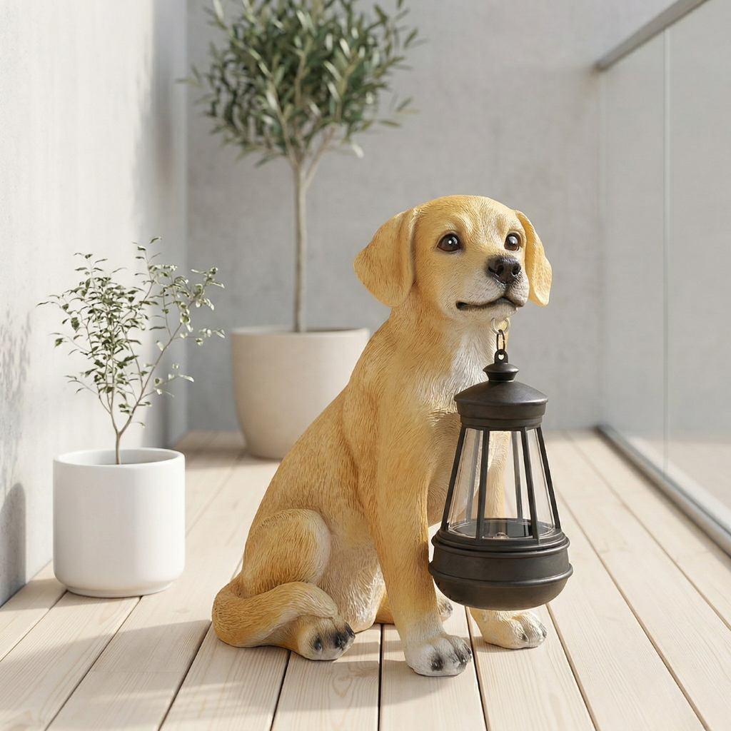 Solhund Havefigur til Udendørs Haver og Terrasser | Rosalyssa