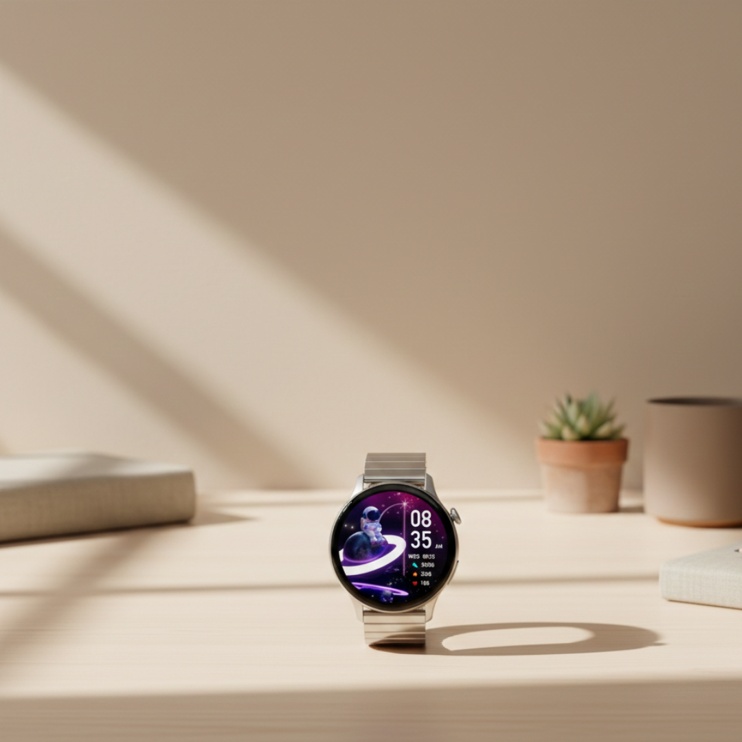 Montre connectée AMOLED pour femmes avec design étanche et appel Bluetooth | Rosalyssa