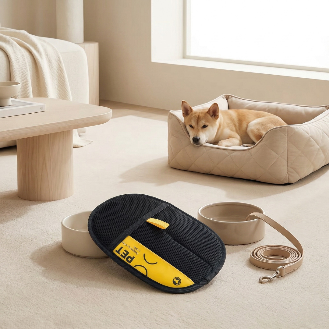 Pet Grooming Hair Removal Glove For All Pets At Home | Rosalyssa