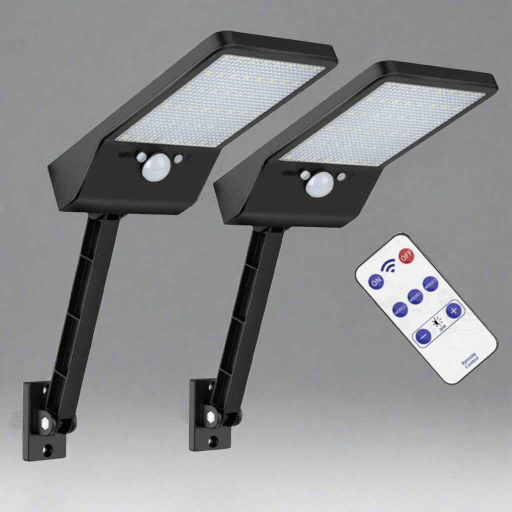Foco Solar LED NovaGlow para Exterior con Sensor de Movimiento y Control Remoto