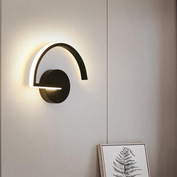 Applique murale LED Curves Line avec arc sculptural lumineux