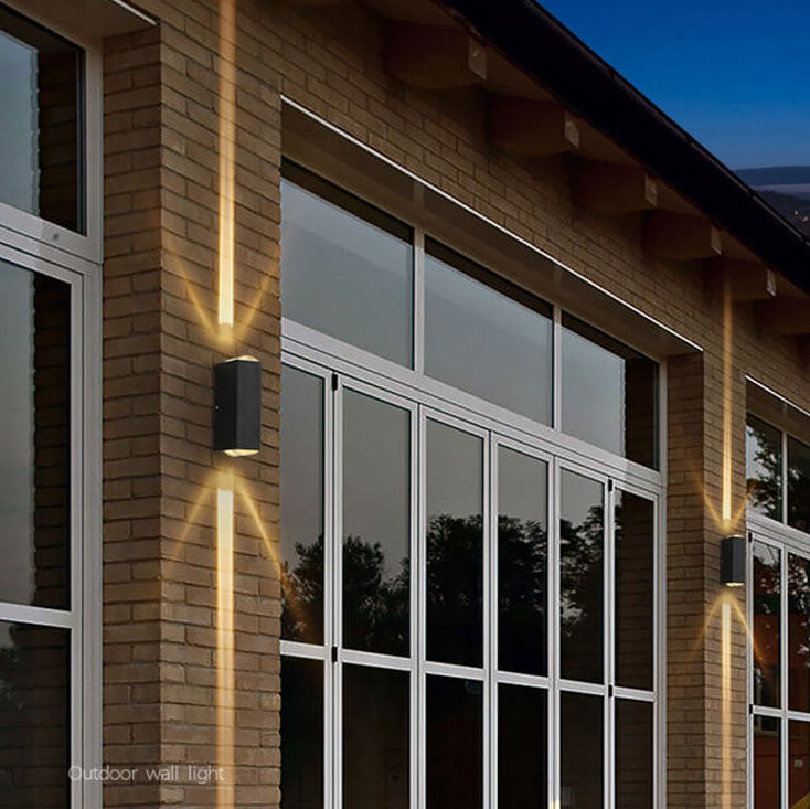 Moderne rechteckige wasserdichte LED-Außenwandleuchte