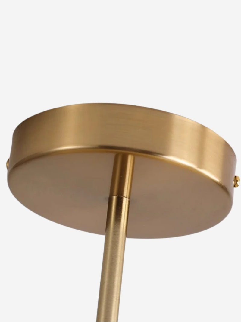 Plafonnier disque en verre style Bauhaus en laiton ou finition chrome, verre orange-jaune ou blanc