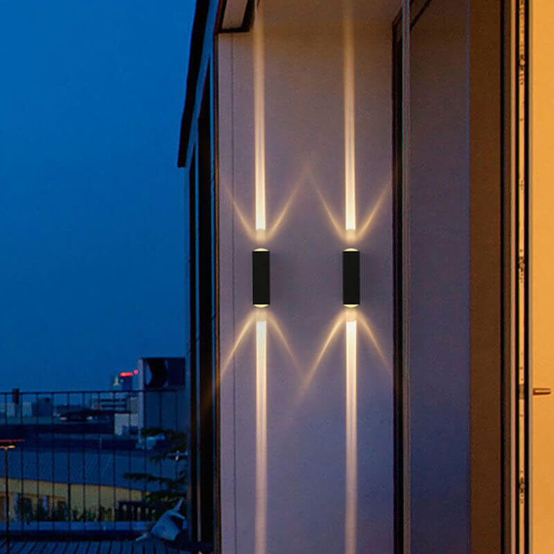 Moderne rechteckige wasserdichte LED-Außenwandleuchte