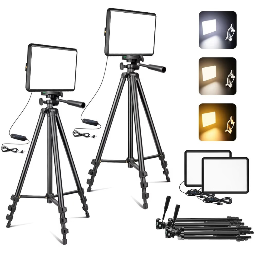 写真撮影とストリーミングセットアップ用LEDビデオライトキット | Rosalyssa
