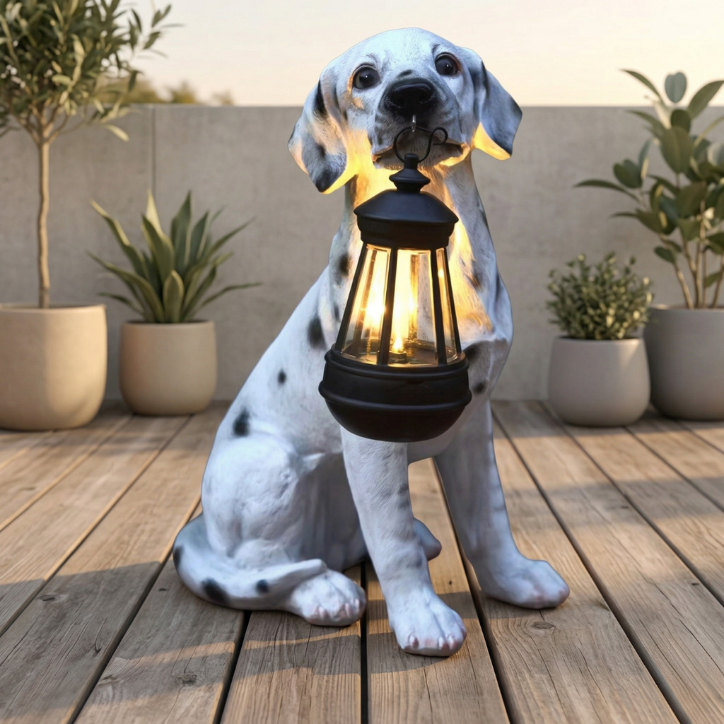 Solar Puppy Havepynt til udendørs terrasse og haveindretning | Rosalyssa
