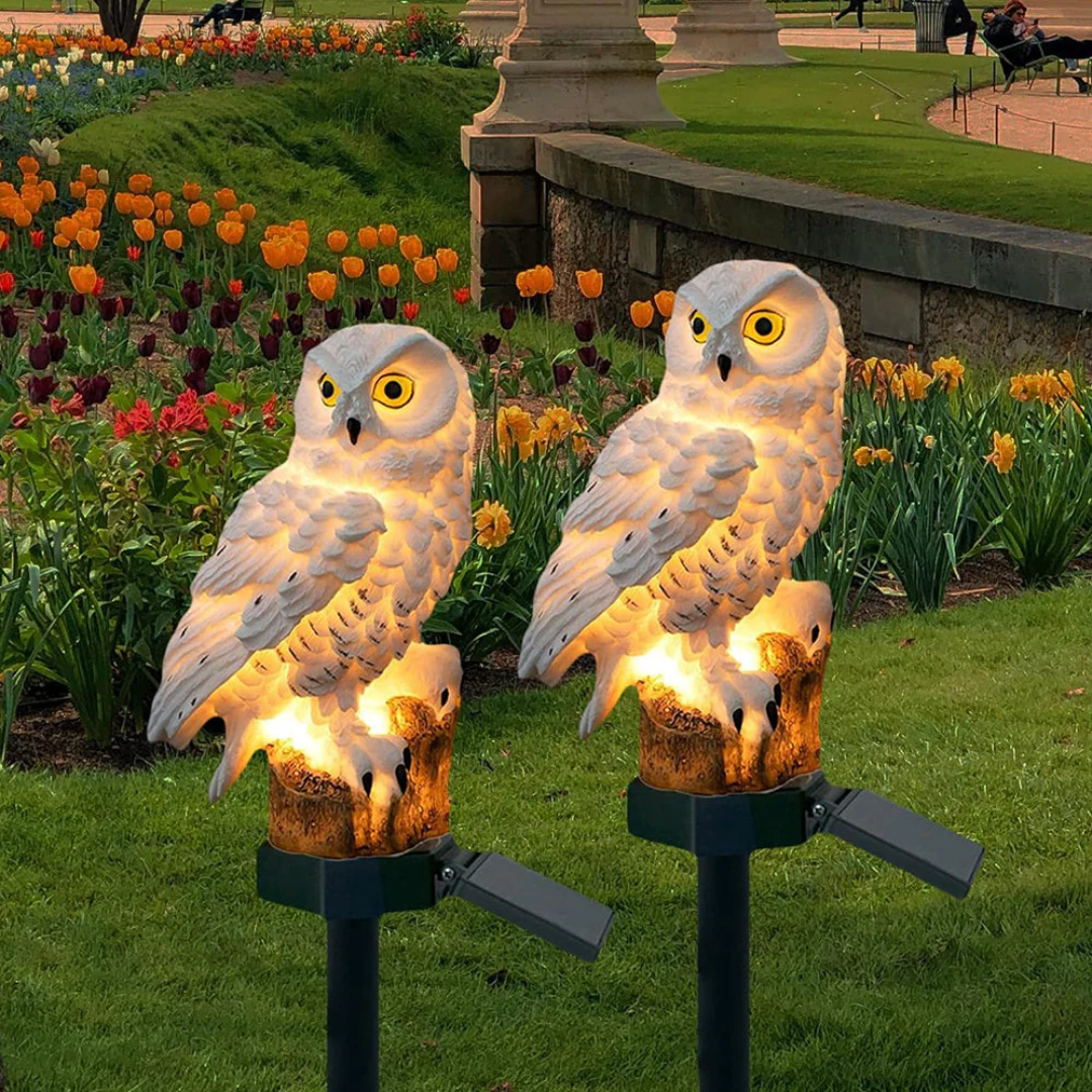 Solar Owl Garden Light For Pathways Outdoor Stake Lamp