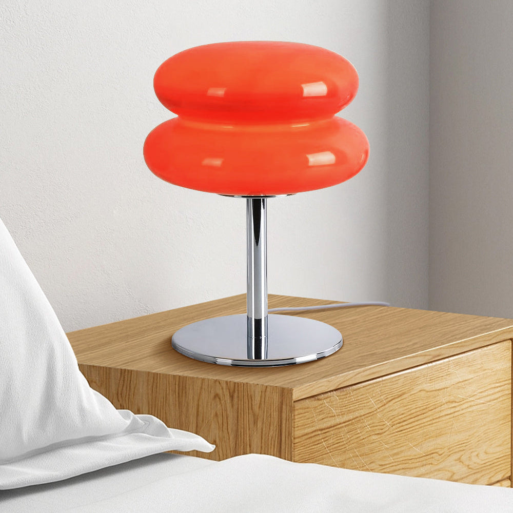 Aurelia Italian Glass Egg Table Lamp With Ambient LED Lighting