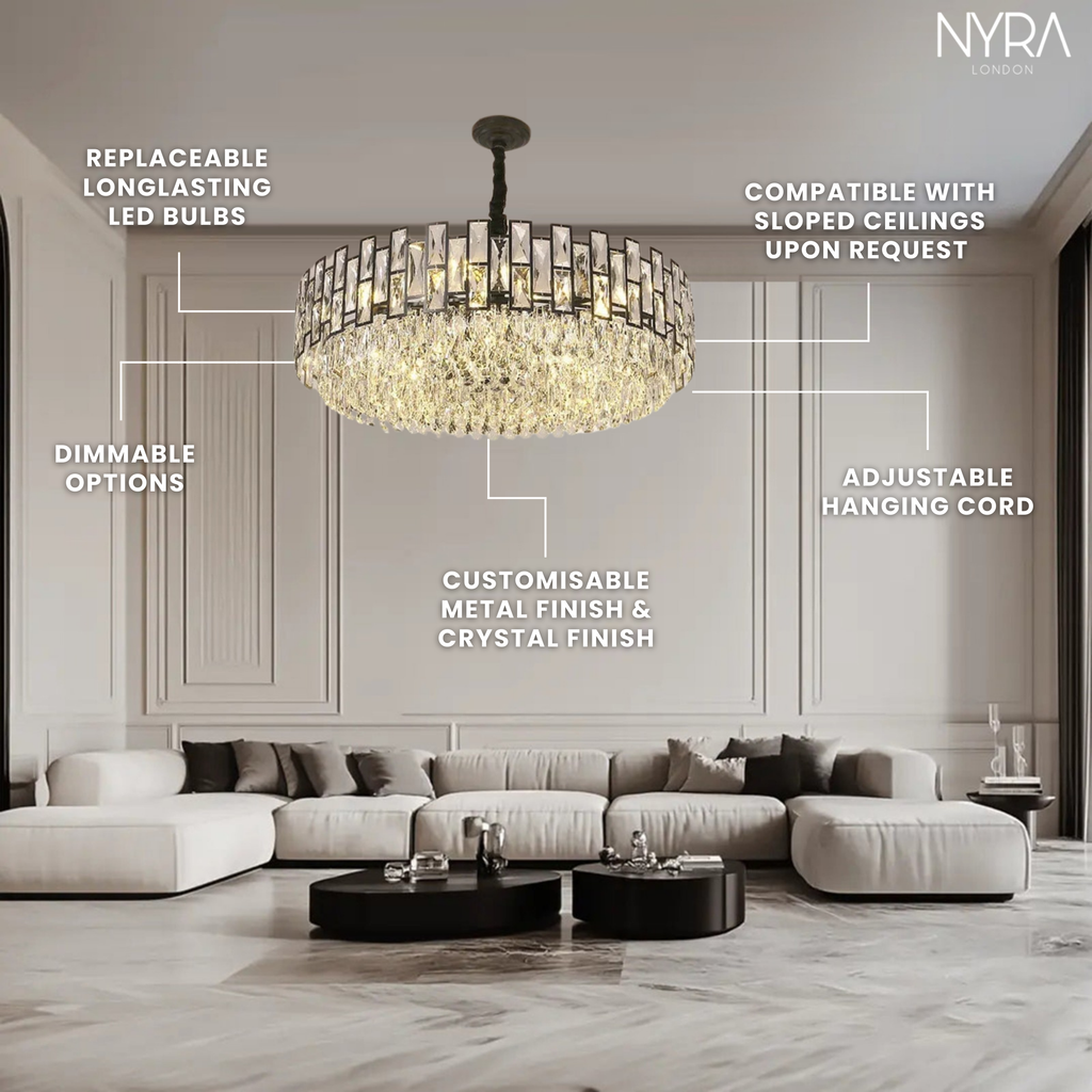 Kolekce lustrů Celestia Crystal pro elegantní interiéry