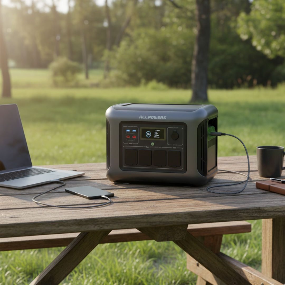 Station d'alimentation portable PowerMax capacité 1056Wh pour secours hors réseau | Rosalyssa