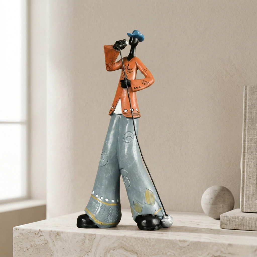 Elegant Abstract Jazz Music Resin Sculpture Figurine | Rosalyssa