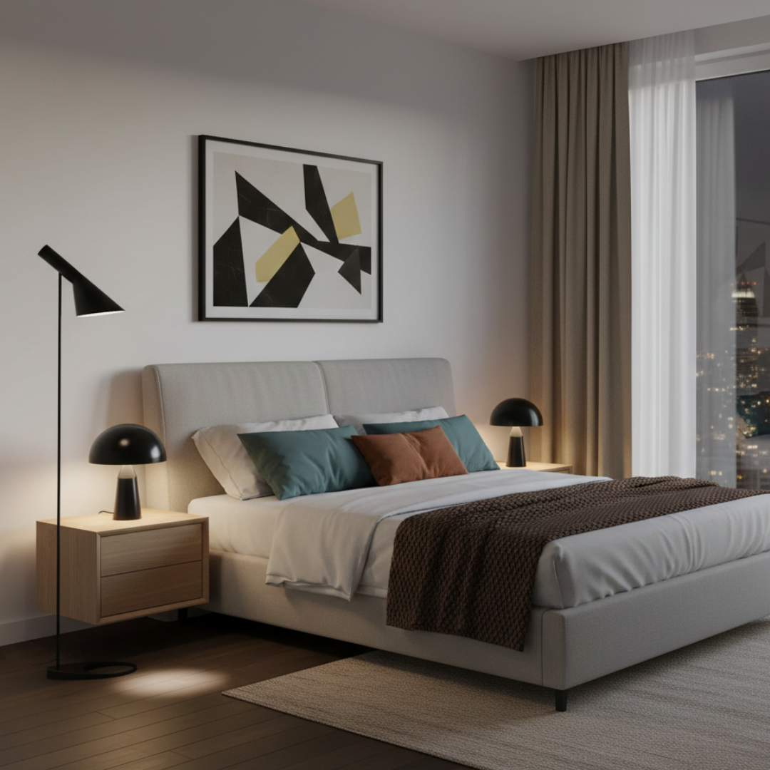 Nordisk minimalistisk golvlampa för vardagsrum och sovrum | Rosalyssa