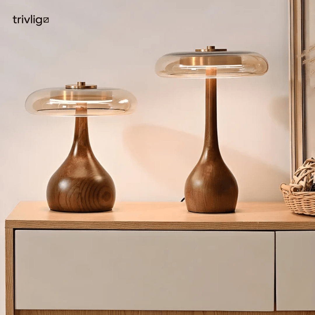 ArborLux Holz-LED-Tischlampe mit warmem skandinavischem Lichtschein
