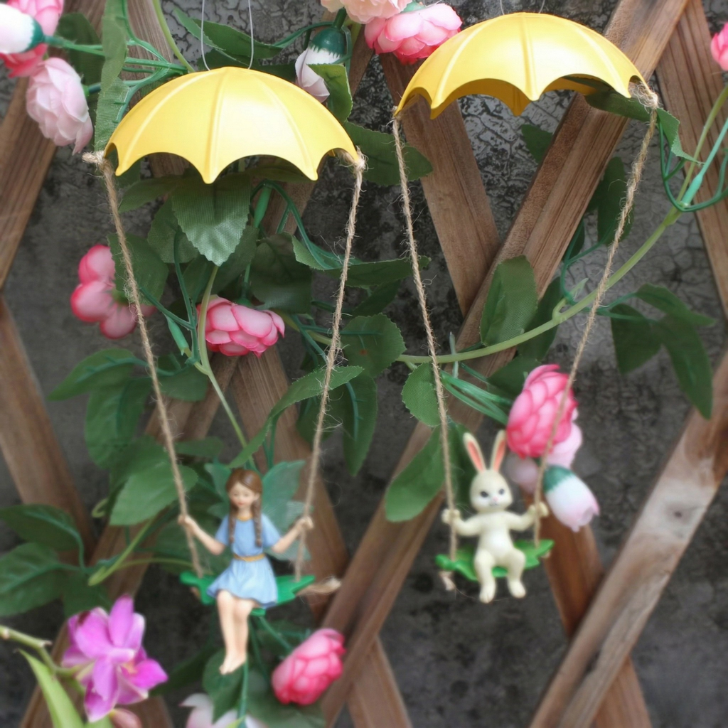 Ensemble de décorations suspendues Fairy Garden pour usage intérieur et extérieur | Rosalyssa