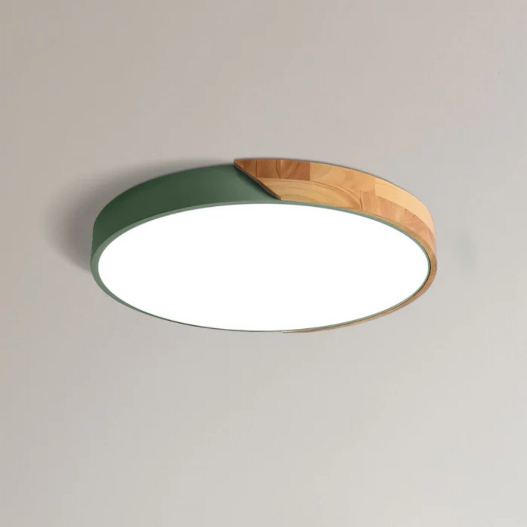 LED Ceiling Light With Nordic Wood Design For Warm Modern Ambience