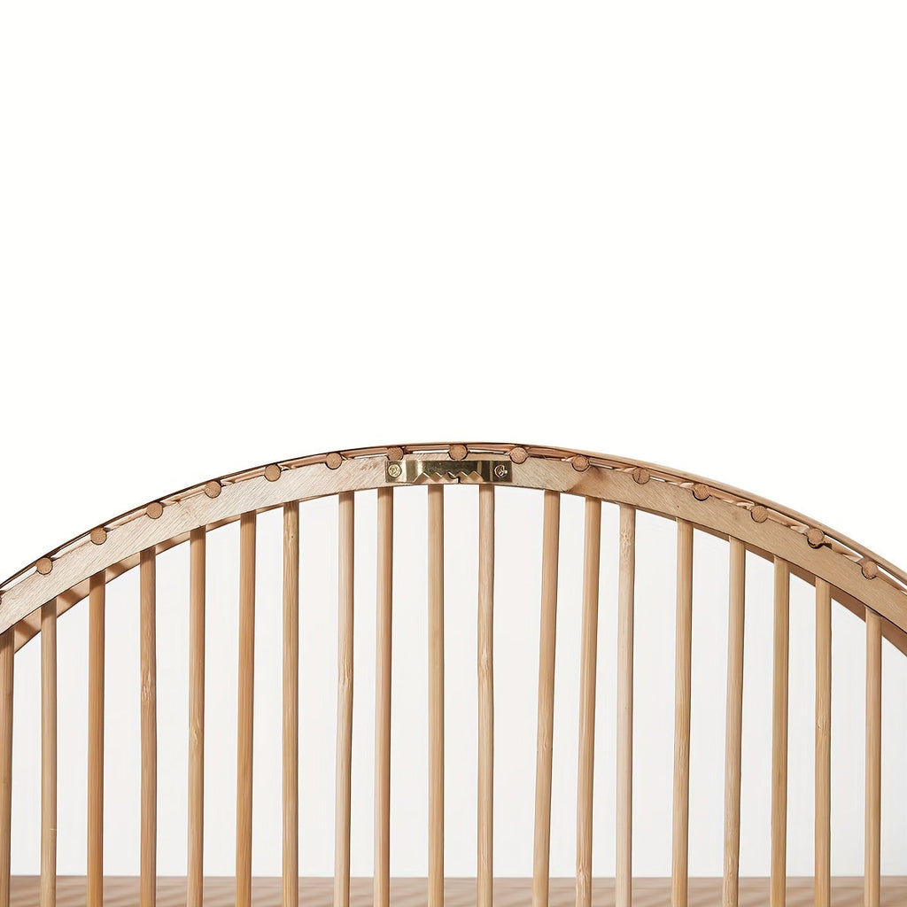 Handgefertigter runder Boho-Wandregal-Organizer aus Bambus zur Aufbewahrung