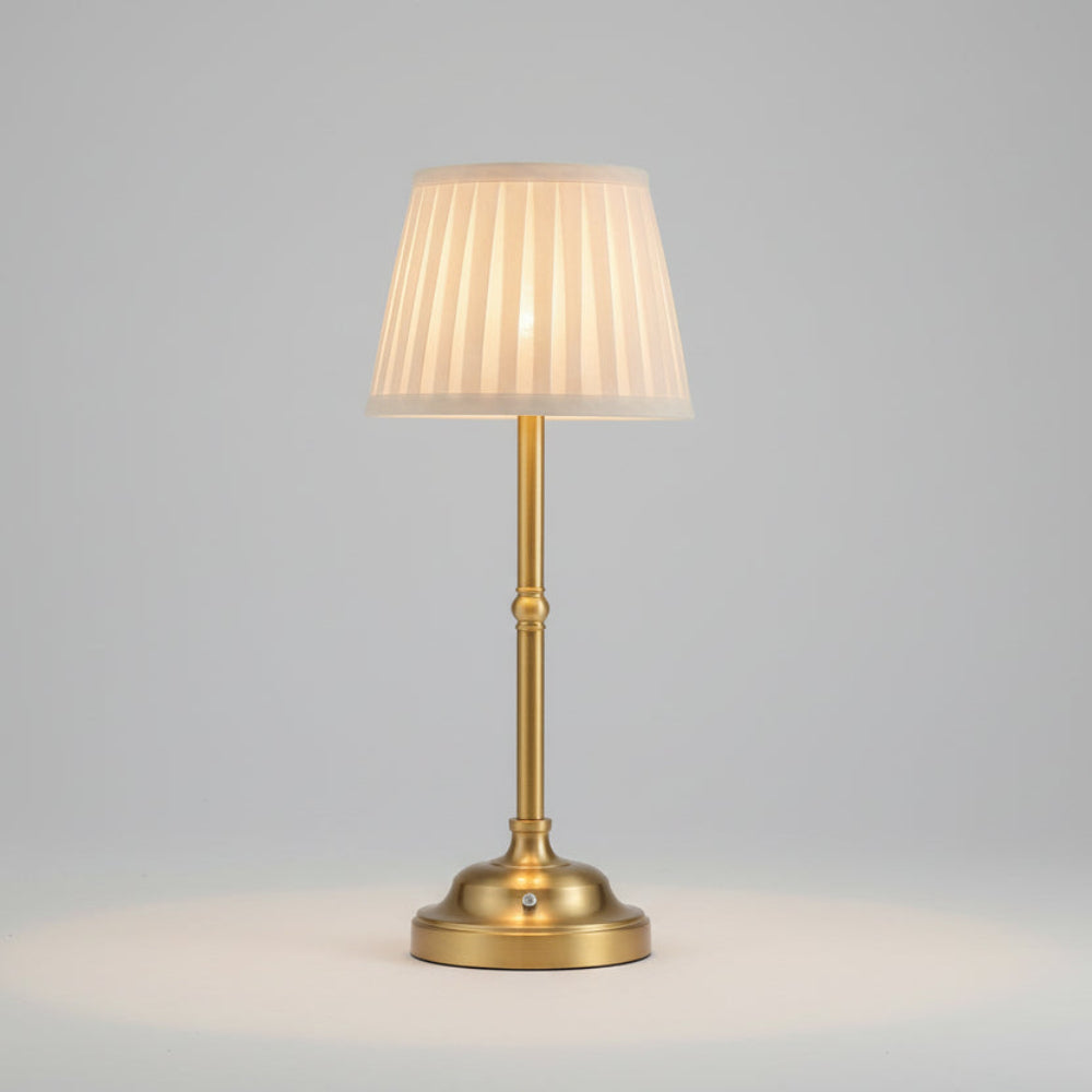 Kabellose Messing-LED-Tischlampe mit Touch-Dimmung und wiederaufladbarem Akku