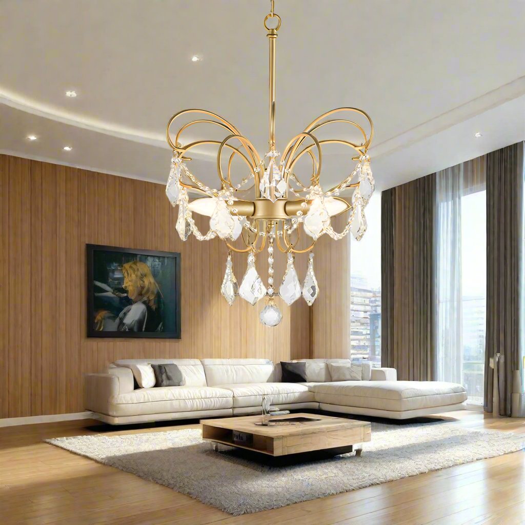 Stropní lampa AstraLume Butterfly do obývacího pokoje, elegantní domácí doplněk