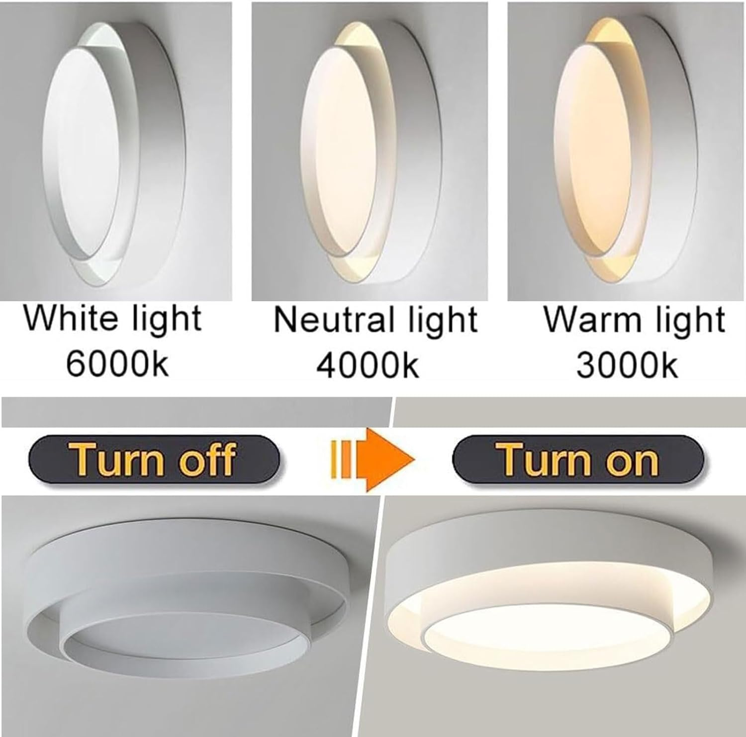 Nordische runde LED-Deckenlampe im minimalistischen Design