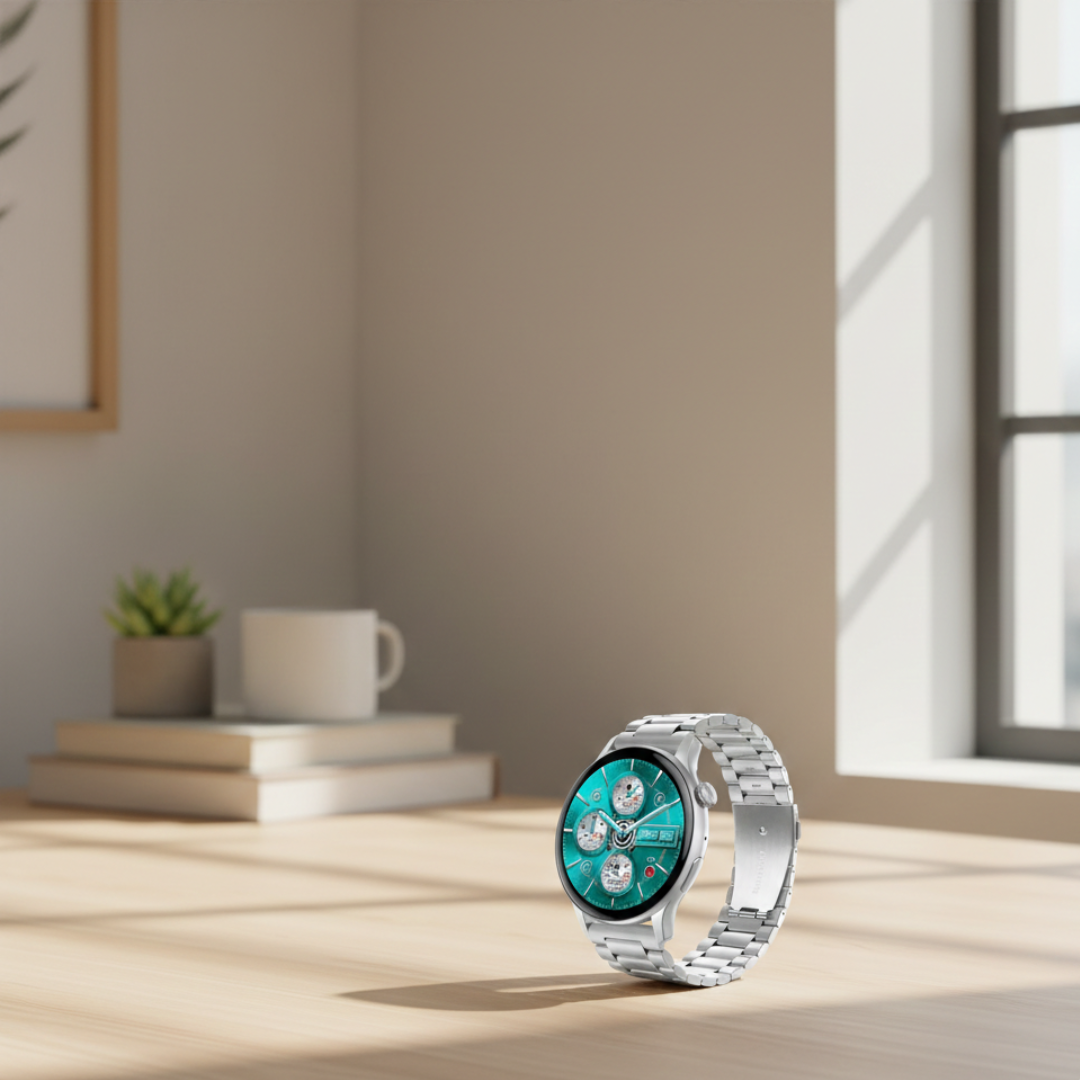 Montre connectée AMOLED pour femmes avec design étanche et appel Bluetooth | Rosalyssa