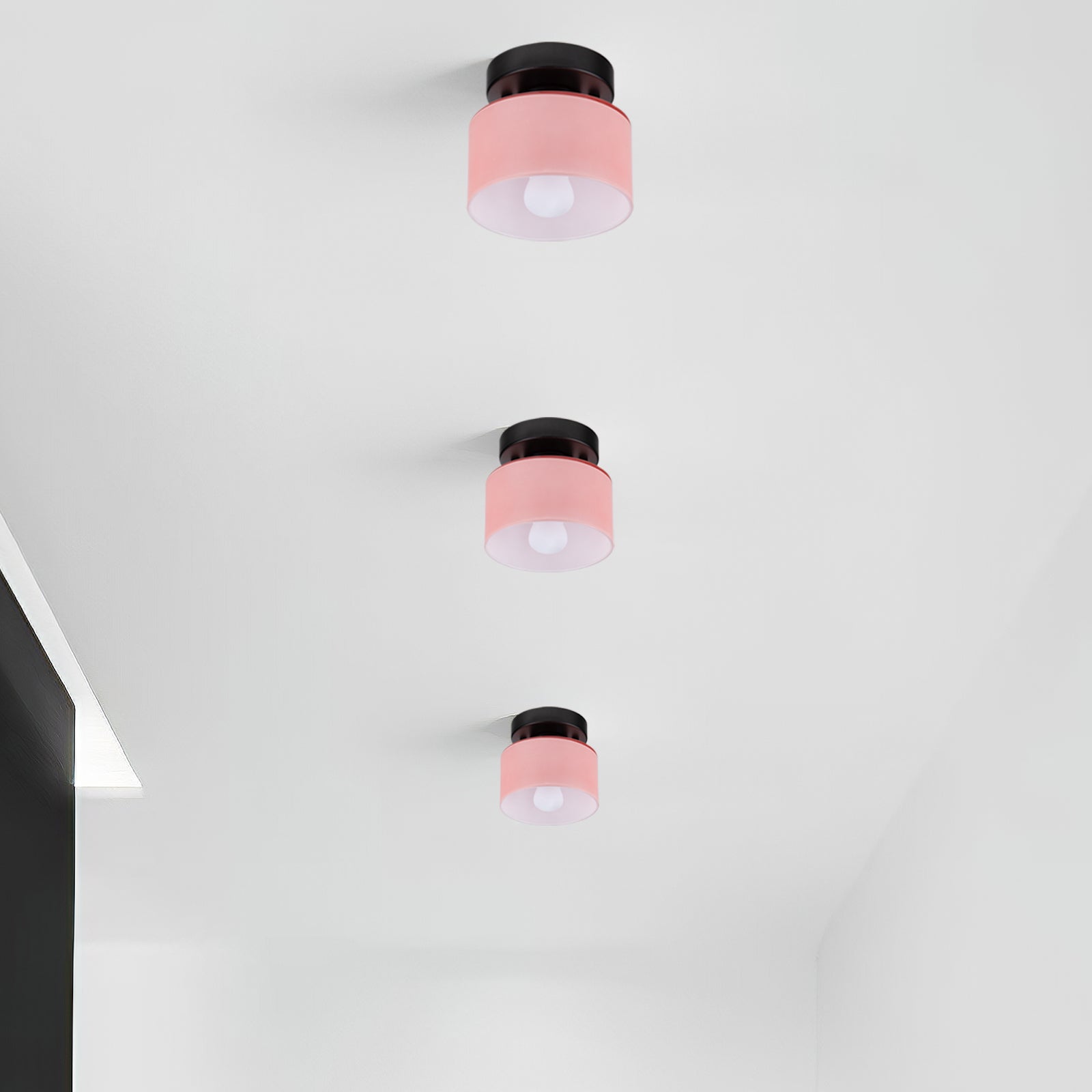 Lámpara de techo retro de vidrio ámbar E27/E26 para cocina, pasillo y sala de estar