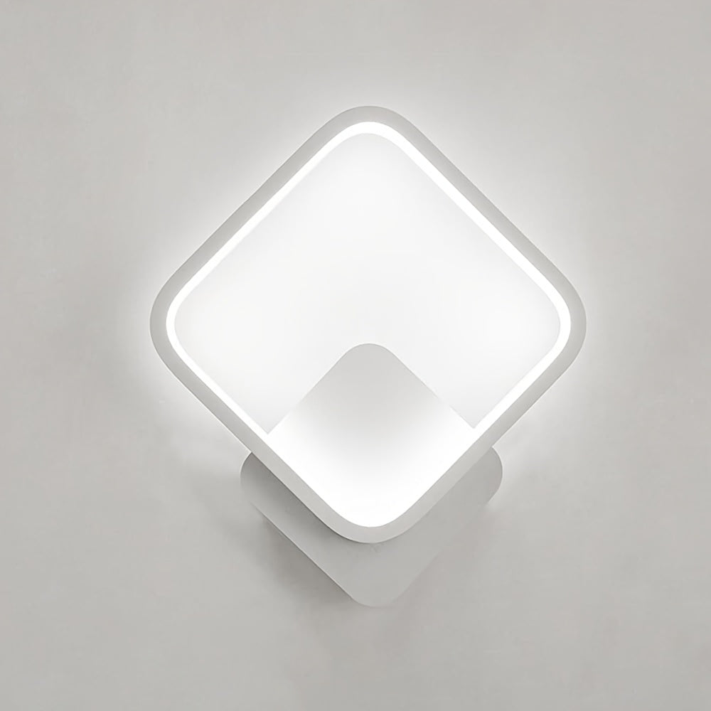Modern fyrkantig LED-vägglampa för ren geometrisk inomhusbelysning