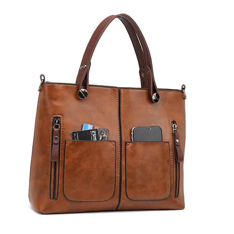 Sac à main en cuir vintage Aurelia style classique