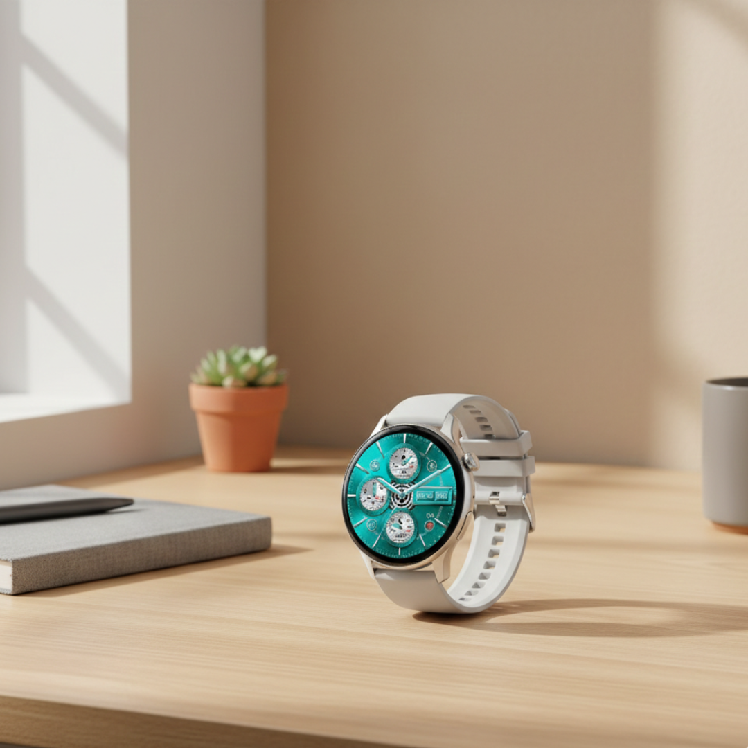 Montre connectée AMOLED pour femmes avec design étanche et appel Bluetooth | Rosalyssa