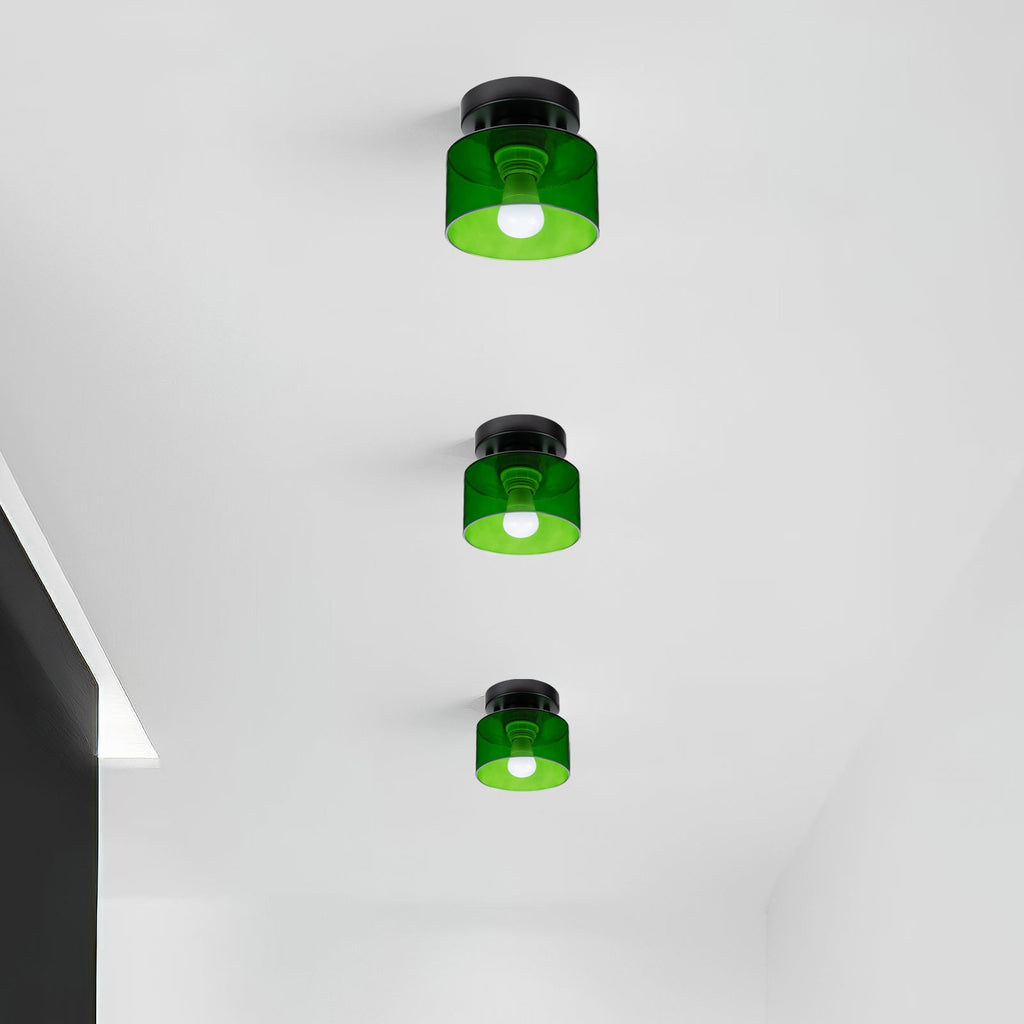 Lámpara de techo retro de vidrio ámbar E27/E26 para cocina, pasillo y sala de estar