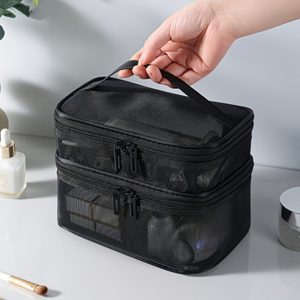 Cestovní organizér na make-up pro kosmetiku a nezbytnosti péče o pleť