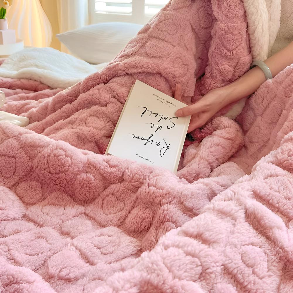 Nova Heart Cozy Sherpa-tæppe til stuen for komfort