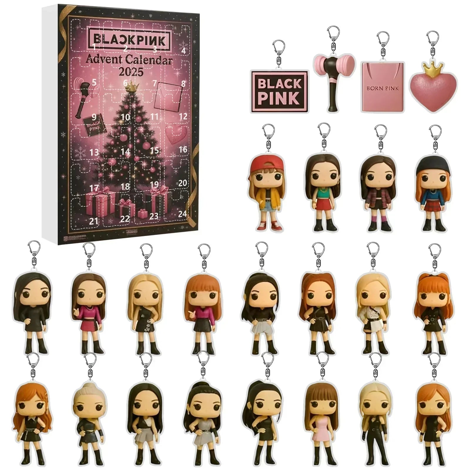 AuroraDoll 24-dagers adventskalender med samledukker for barn og K-pop-fans