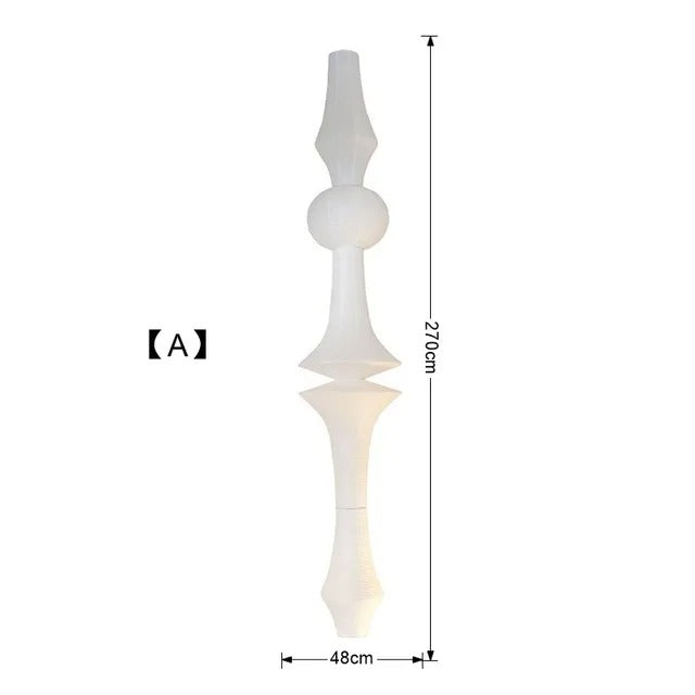 Luma-valaisimet, joissa on veistoksellinen muoto ja japanilainen geometrinen minimalismi