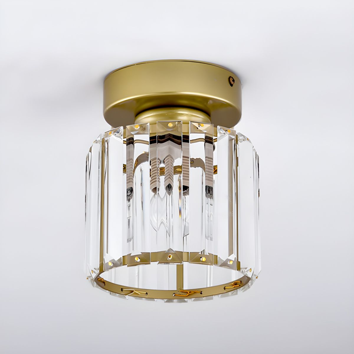 Crystal Ceiling Light E27, Surface Mounted, Modern Hall and Living Room