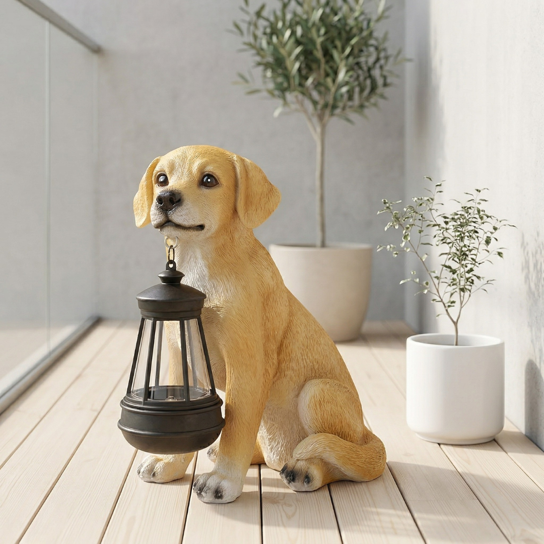 Solhund Havefigur til Udendørs Haver og Terrasser | Rosalyssa