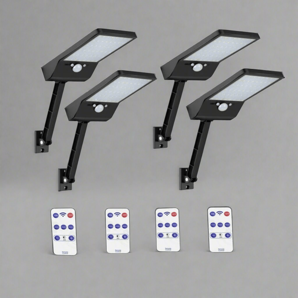 Foco Solar LED NovaGlow para Exterior con Sensor de Movimiento y Control Remoto