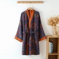 Lumenvale rustikální kimono župan z čisté bavlněné látky