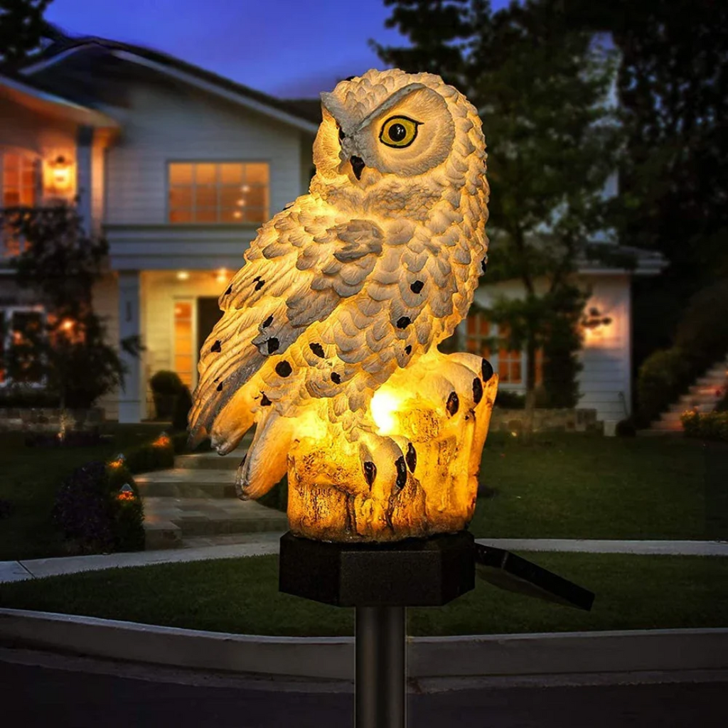 Solar Owl Garden Light For Pathways Outdoor Stake Lamp