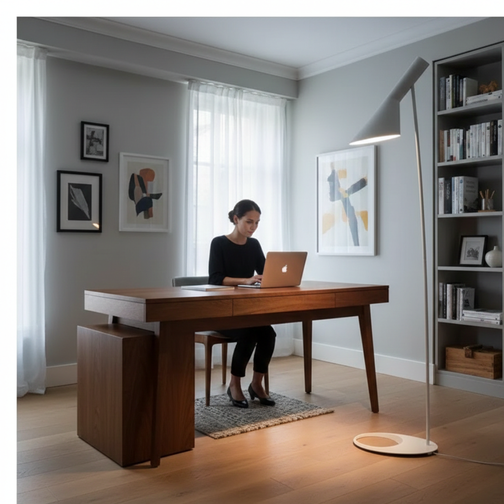 Nordisk minimalistisk golvlampa för vardagsrum och sovrum | Rosalyssa