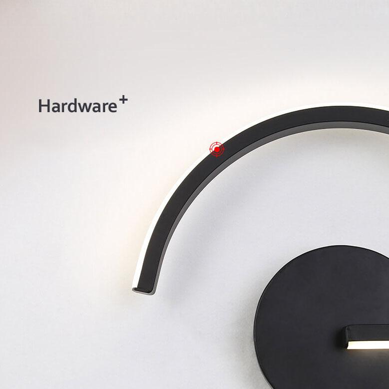 Applique murale LED Curves Line avec arc sculptural lumineux
