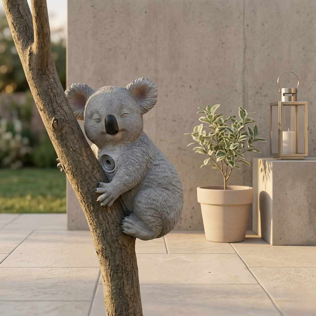 Koala Garden Swing Figurine for Enchanted Outdoor Decor | Rosalyssa