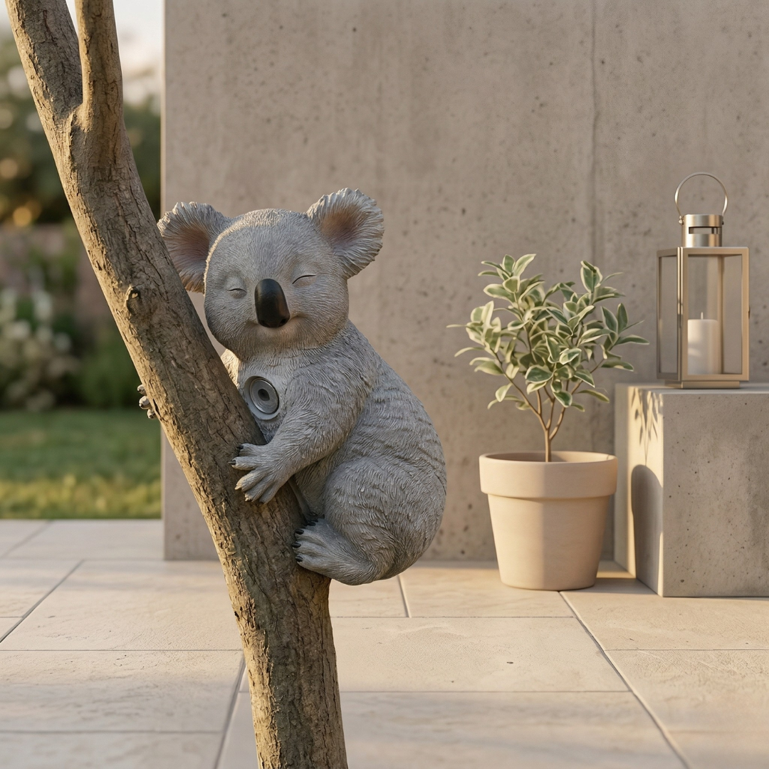 Koala Garden Swing Figurine for Enchanted Outdoor Decor | Rosalyssa