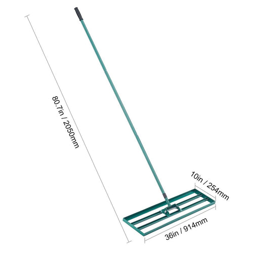 AeroGround Pro Grabie do Trawnika z Bardzo Długim Trzonkiem do Wyrównywania Trawników