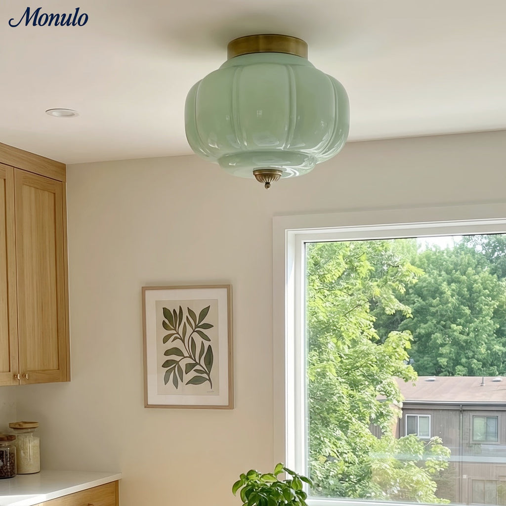 Stropní svítidlo Milk Glass s skleněným stínidlem, moderní přisazené, skandinávský styl