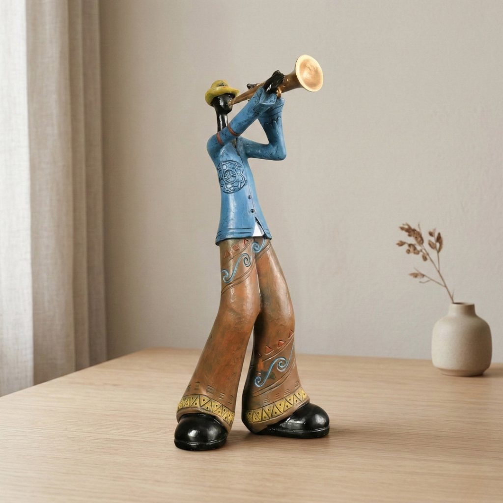 Elegant Abstract Jazz Music Resin Sculpture Figurine | Rosalyssa