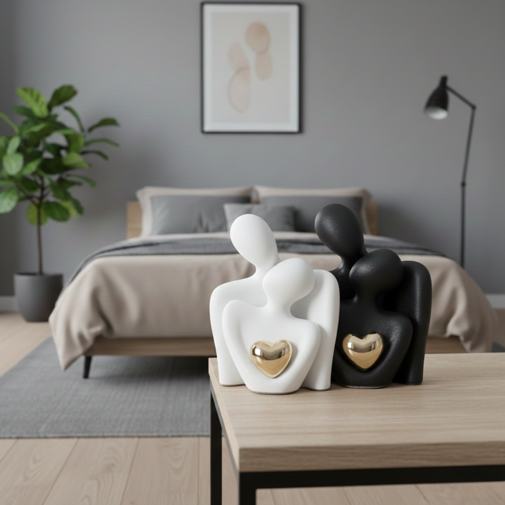 Abstrakt parskulpturfigur i moderne minimalistisk stil | Rosalyssa
