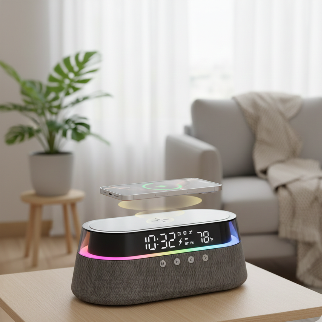 Reloj Despertador Inteligente con Altavoz Bluetooth para Dormitorio | Rosalyssa