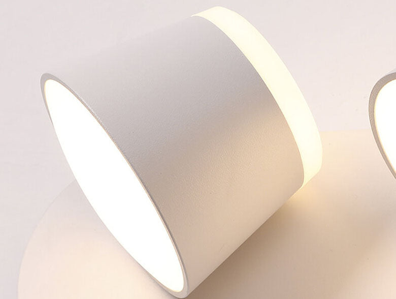 Lampa ścienna LED Aurora z obrotowym cylindrycznym kloszem i opcjami 1/2/3 płomieni