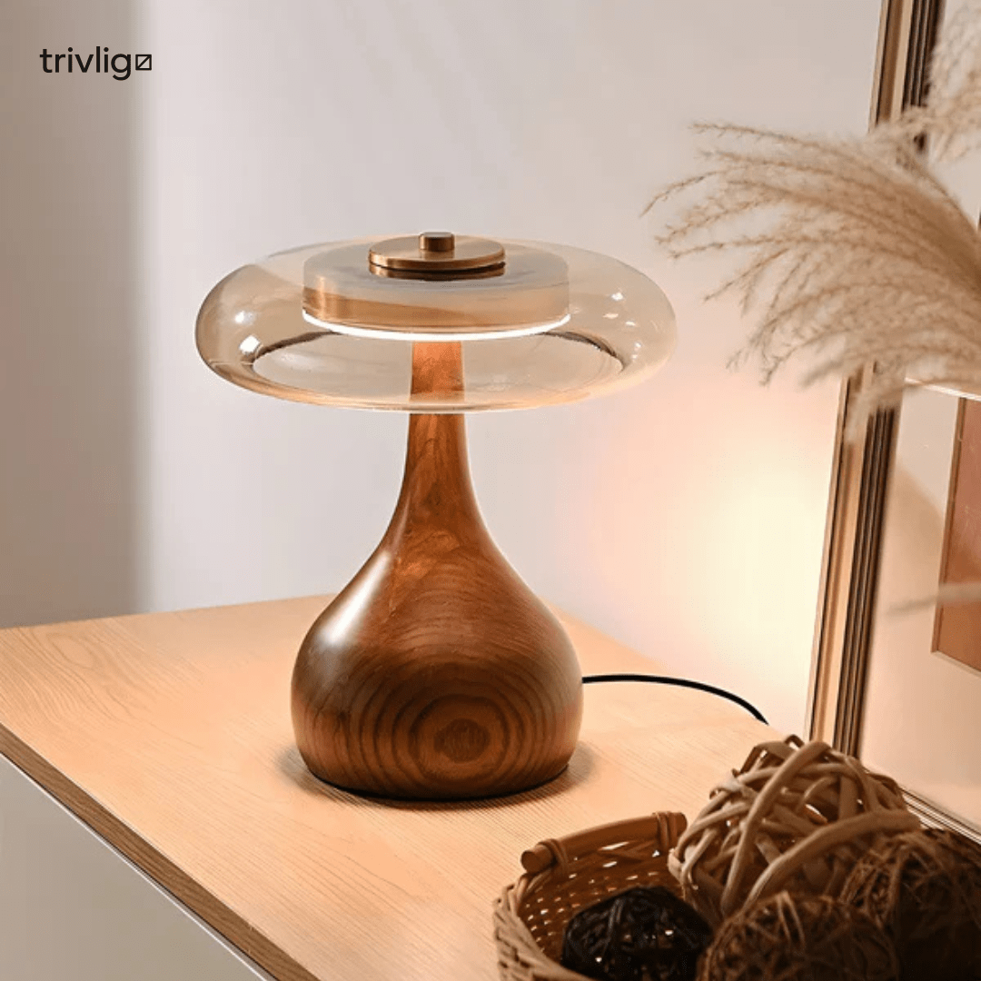 ArborLux Holz-LED-Tischlampe mit warmem skandinavischem Lichtschein