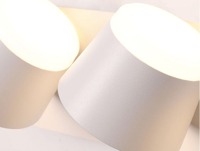 Lampa ścienna LED Aurora z obrotowym cylindrycznym kloszem i opcjami 1/2/3 płomieni